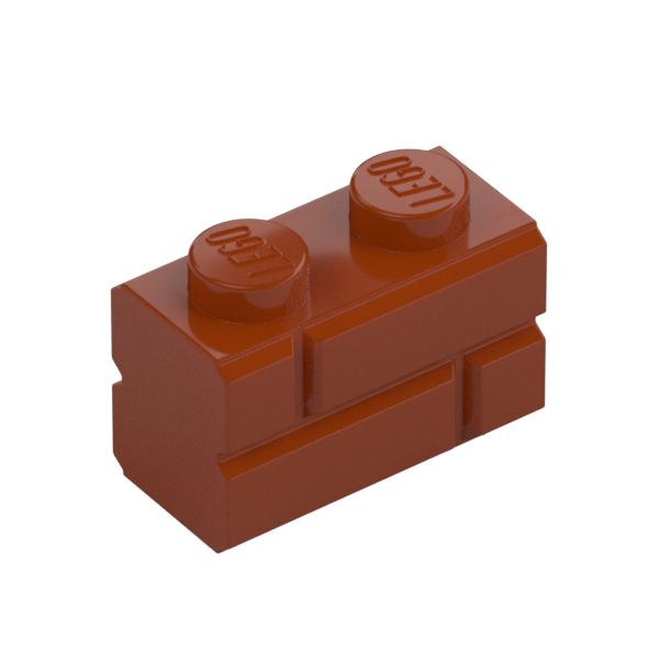 Profile brick 1x2 single gro.