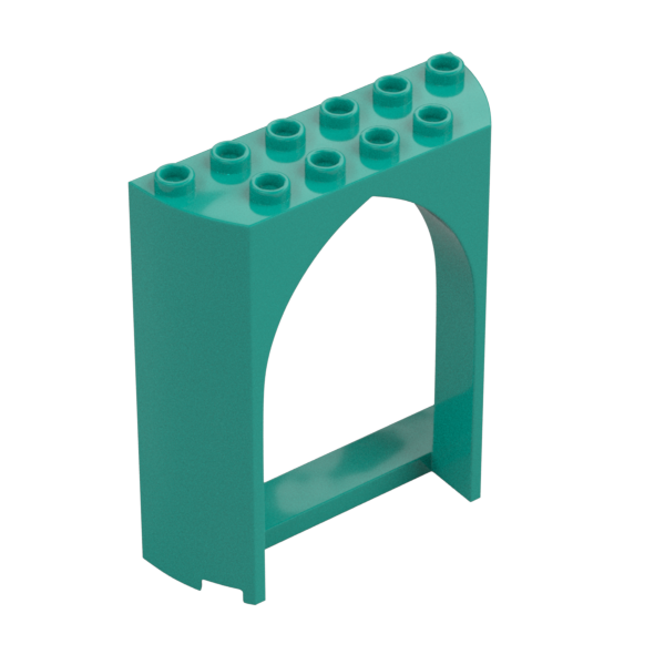 WALL 2X6X6, 1/2 CIRCLE, W/ CUT OUT
