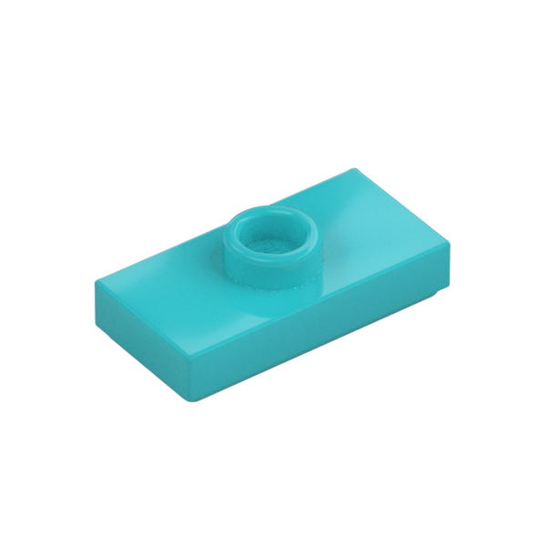 PLATE 1X2, W/ 1 KNOB