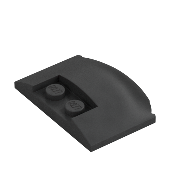 PLATE W. BOW 3X4X2/3 W. KNOBS