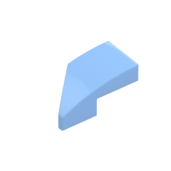 RIGHT PLATE 1X2, W/ BOW, 45 DEG. CUT