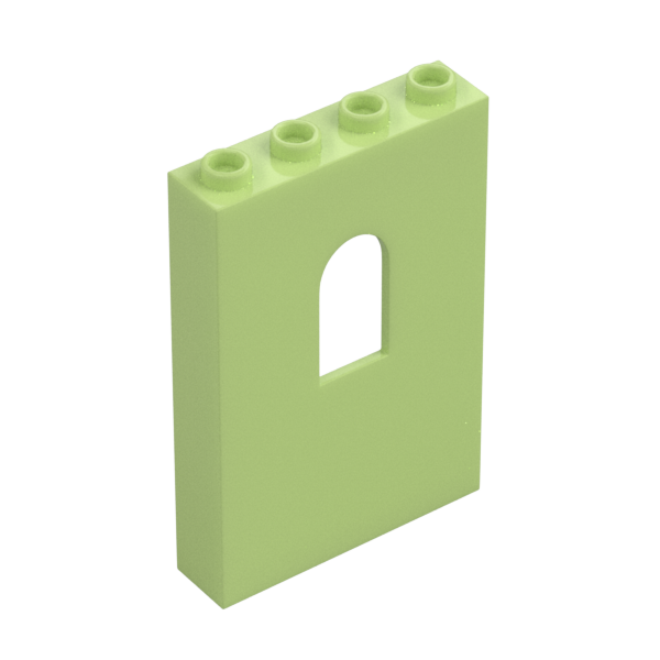 WALL 1X4X5 W/BOWED SLIT