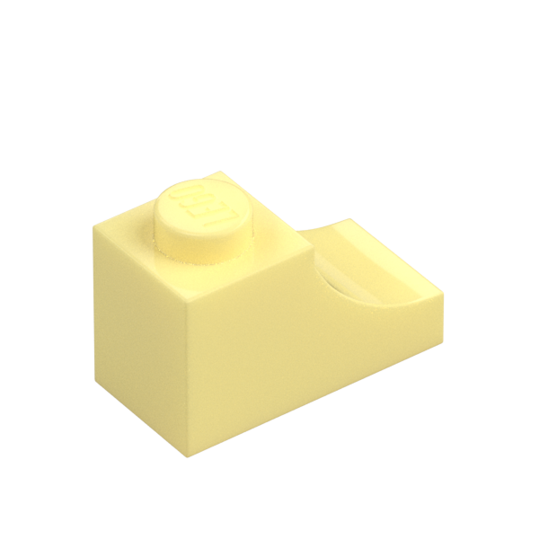 BRICK 1X2, OUTSIDE HALF ARCH, NO. 1