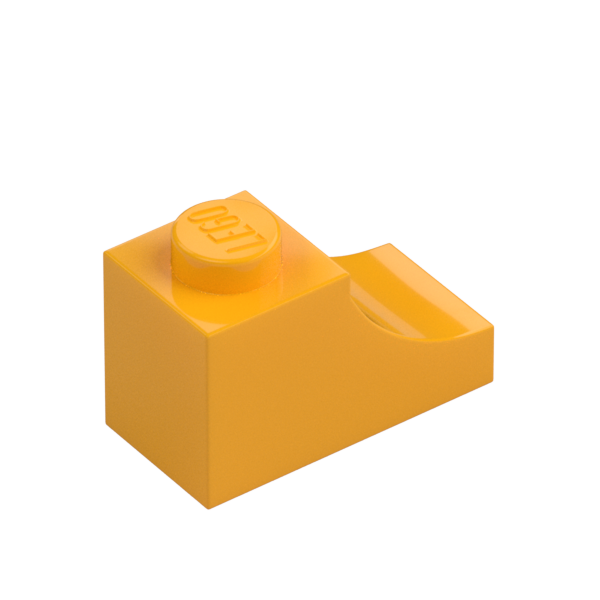 BRICK 1X2, OUTSIDE HALF ARCH, NO. 1