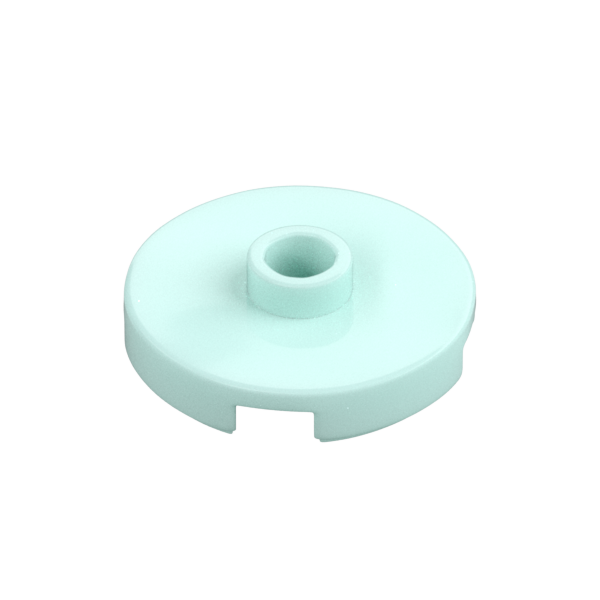 PLATE ROUND W. 1 KNOB
