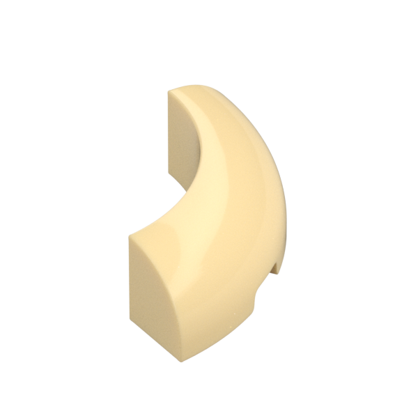 1/4 ARCH BRICK 3X3, W/ CUTOUT, NO. 1