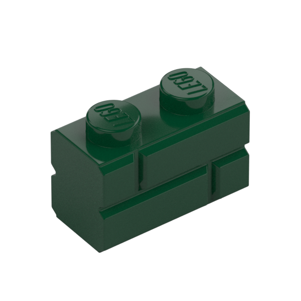 Profile brick 1x2 single gro.