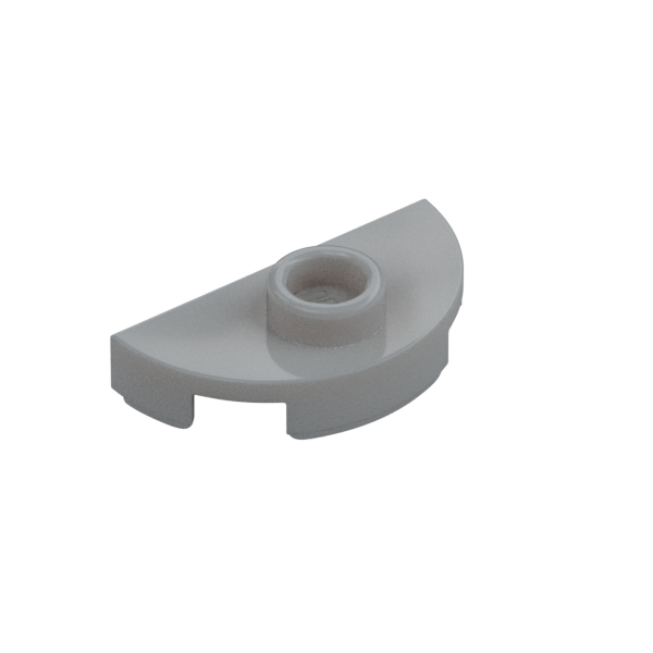 PLATE 1X2, 1/2 CIRCLE, W/ 1 KNOB