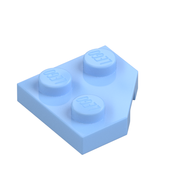 PLATE 2X2, CORNER, 45 DEG.