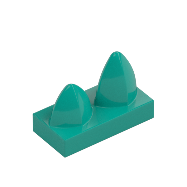 PLATE 1X2 W/ 2 VERT. TEETH