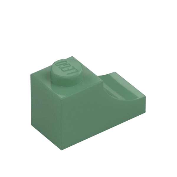BRICK 1X2, OUTSIDE HALF ARCH, NO. 1