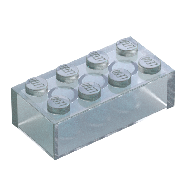 BRICK 2X4, TRANSPARENT
