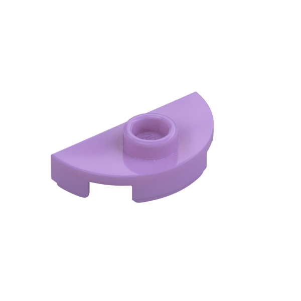 PLATE 1X2, 1/2 CIRCLE, W/ 1 KNOB
