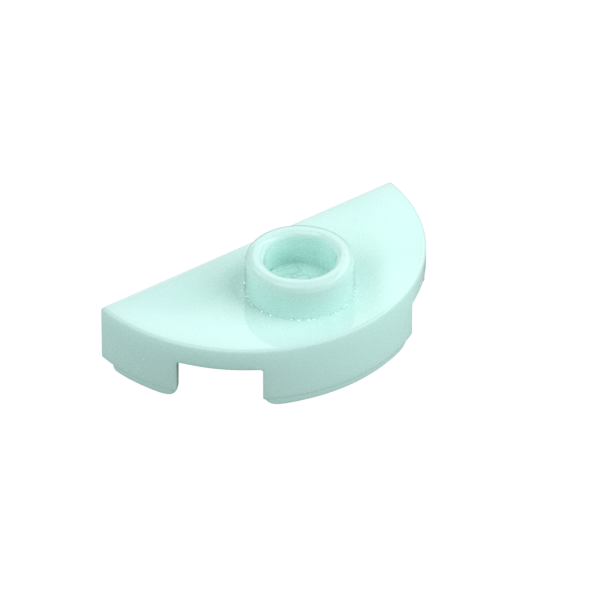 PLATE 1X2, 1/2 CIRCLE, W/ 1 KNOB