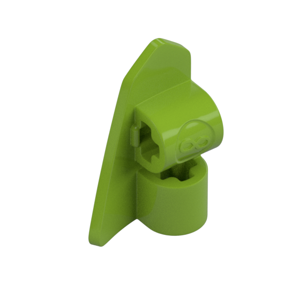 RIGHT BASE PLATE 2X3, W/ CROSS HOLE
