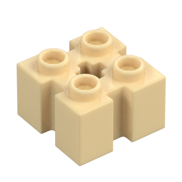 BRICK 2X2 W/GROOVE A.CR.HOLE