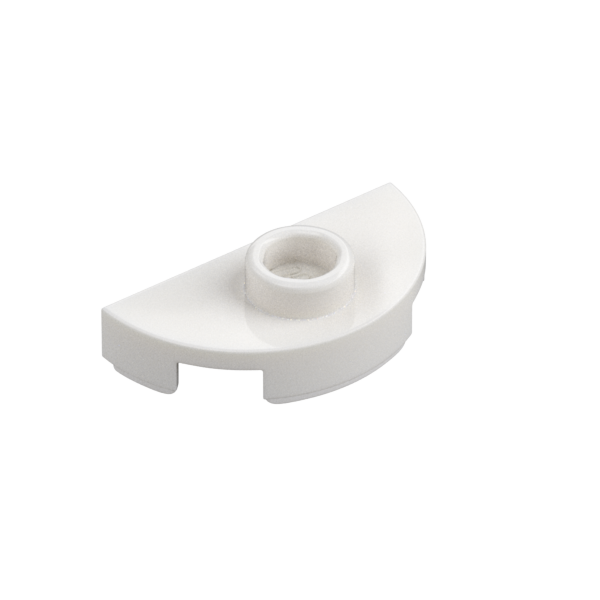 PLATE 1X2, 1/2 CIRCLE, W/ 1 KNOB