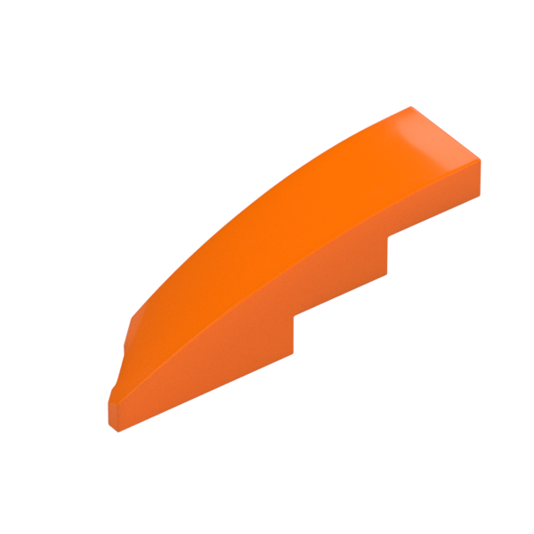 BRICK 1X4X1, HALF BOW W/ CUT, RIGHT