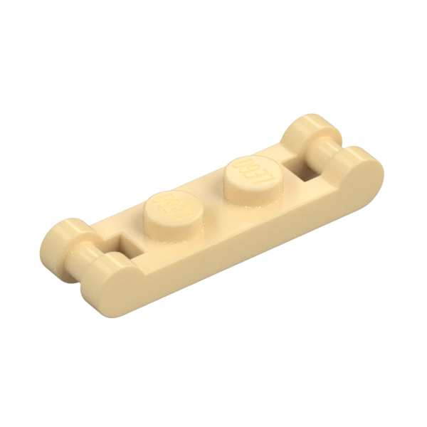 Plate 1x2 w. 2 shafts ø 3.2