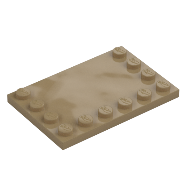 PLATE 4X6 W. 12 KNOBS