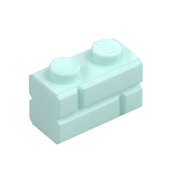 Profile brick 1x2 single gro.