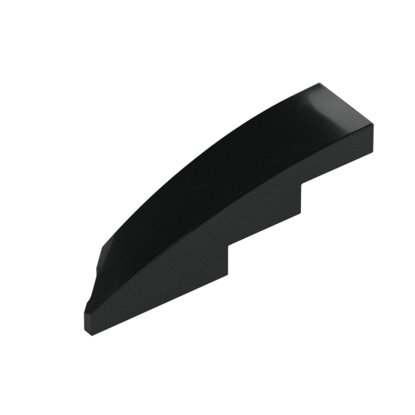 BRICK 1X4X1, HALF BOW W/ CUT, RIGHT