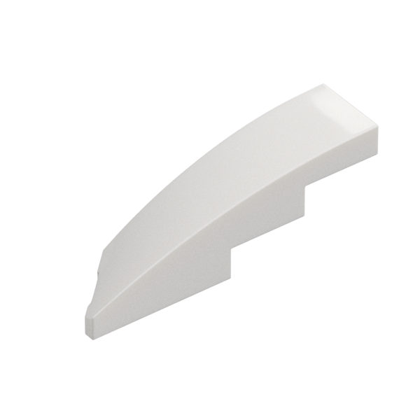 BRICK 1X4X1, HALF BOW W/ CUT, RIGHT