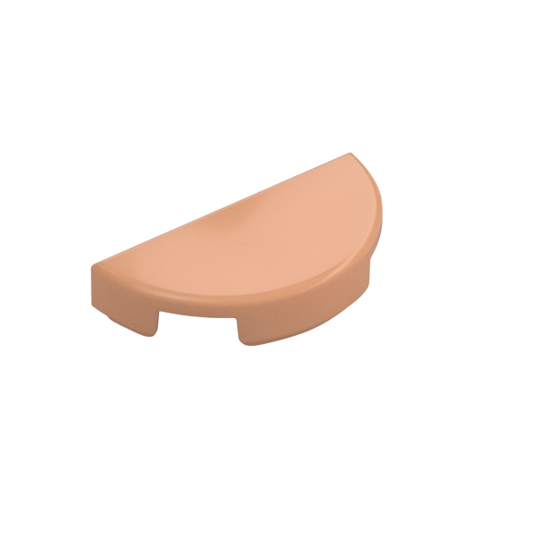 TILE 1X2, W/ 1/2 CIRCLE