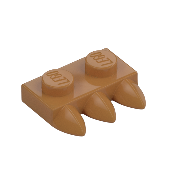 1X2 PLATE WITH 3 TEETH