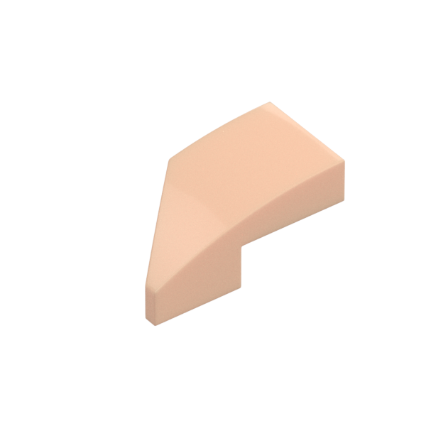 RIGHT PLATE 1X2, W/ BOW, 45 DEG. CUT