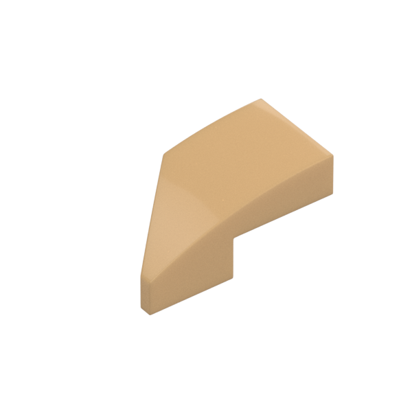 RIGHT PLATE 1X2, W/ BOW, 45 DEG. CUT