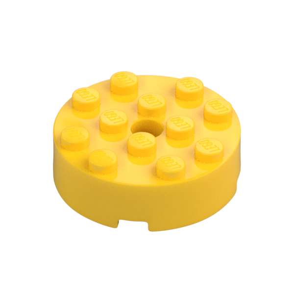 BRICK 4X4 ROUND W. Ø4.9 W. KL.