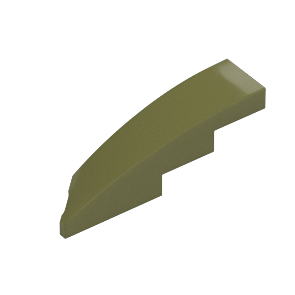 BRICK 1X4X1, HALF BOW W/ CUT, RIGHT