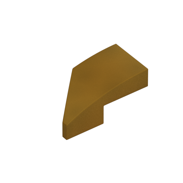RIGHT PLATE 1X2, W/ BOW, 45 DEG. CUT