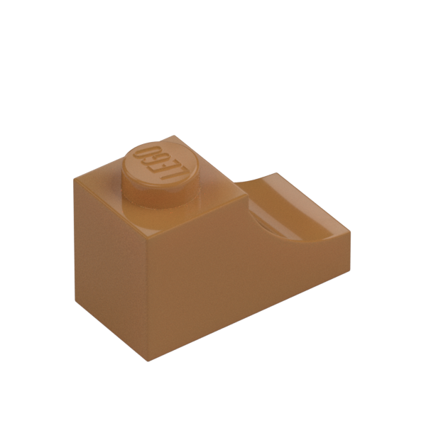 BRICK 1X2, OUTSIDE HALF ARCH, NO. 1