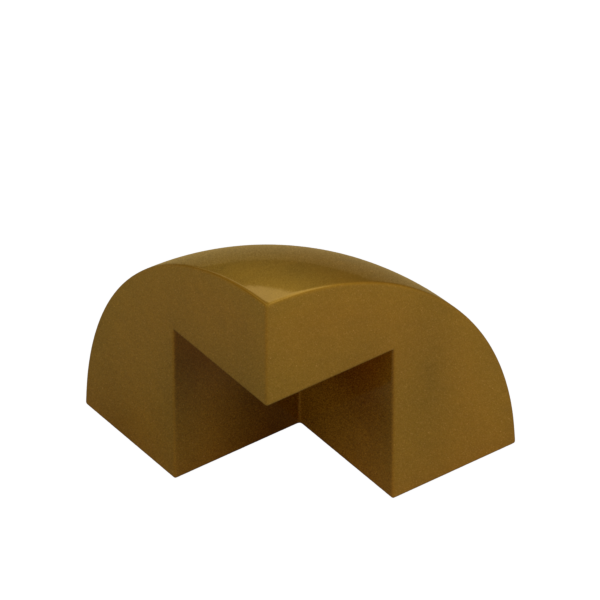 1/4 SPHERE 2X2X1 2/3, W/ CUTOUT, NO. 1