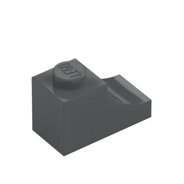 BRICK 1X2, OUTSIDE HALF ARCH, NO. 1