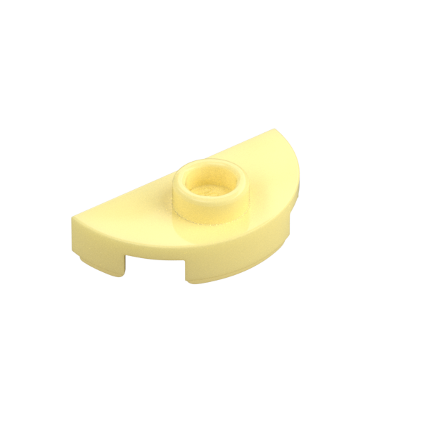 PLATE 1X2, 1/2 CIRCLE, W/ 1 KNOB