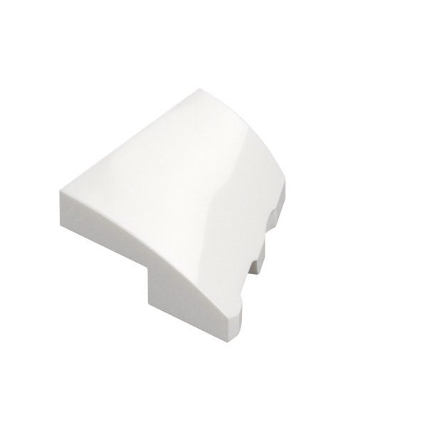 PLATE 2X2X2/3, HALF BOW, W/ CUT, LEFT