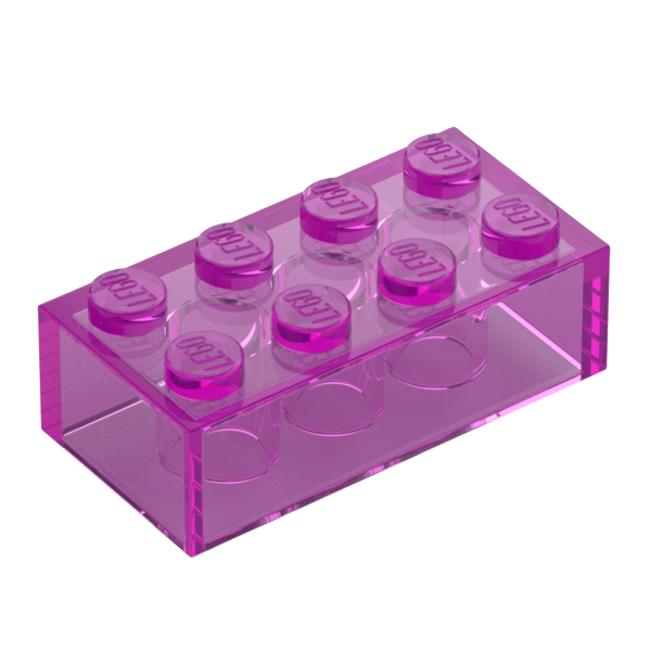 BRICK 2X4, TRANSPARENT