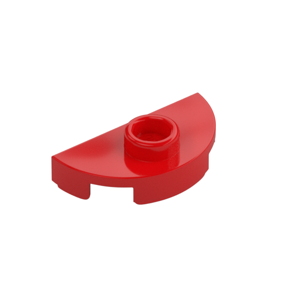 PLATE 1X2, 1/2 CIRCLE, W/ 1 KNOB