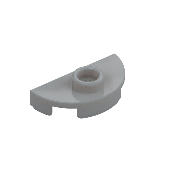 PLATE 1X2, 1/2 CIRCLE, W/ 1 KNOB