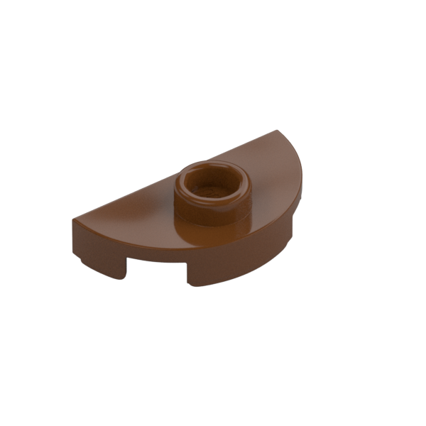 PLATE 1X2, 1/2 CIRCLE, W/ 1 KNOB