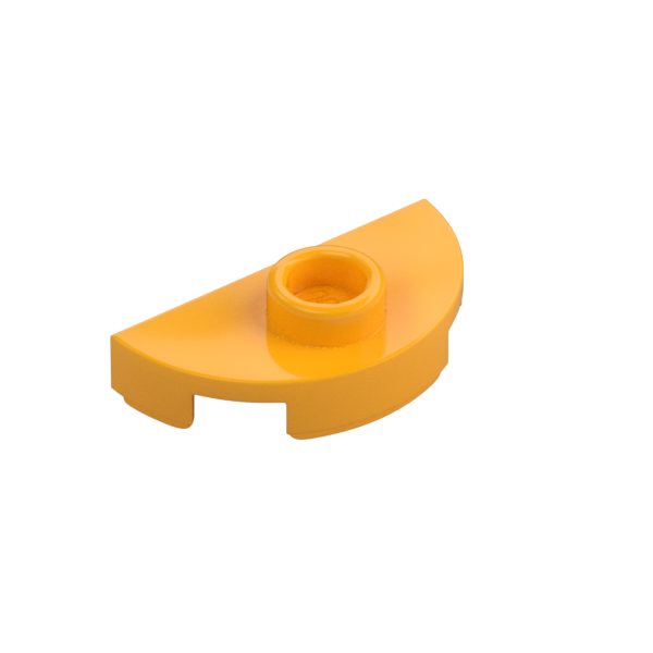 PLATE 1X2, 1/2 CIRCLE, W/ 1 KNOB