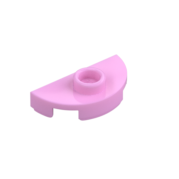 PLATE 1X2, 1/2 CIRCLE, W/ 1 KNOB
