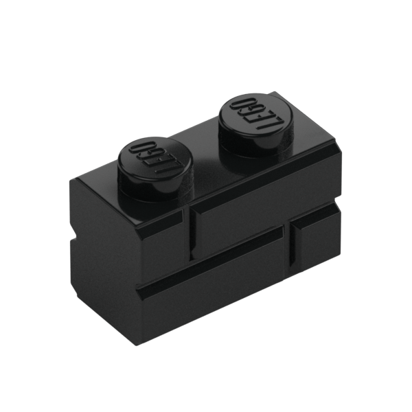 Profile brick 1x2 single gro.