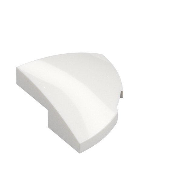 BRICK, 2X2X2/3, 1/4 SPHERE, W/ CUTOUT
