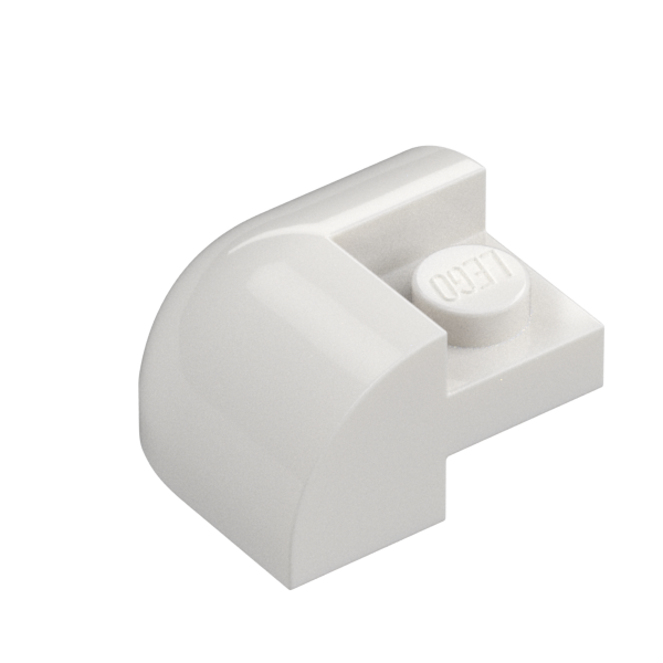 BRICK,2X2X1,BOW OUTSIDE CORNER,W/ CUTOUT