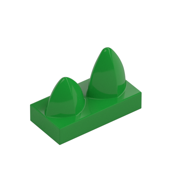 PLATE 1X2 W/ 2 VERT. TEETH