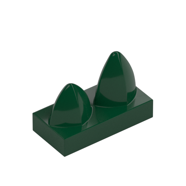 PLATE 1X2 W/ 2 VERT. TEETH
